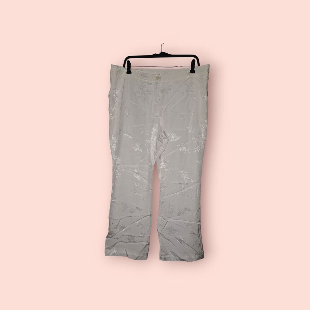 Daughters of Simone Clark Wedding Suit Pants Bridal Trousers Size XL Ivory Luxe